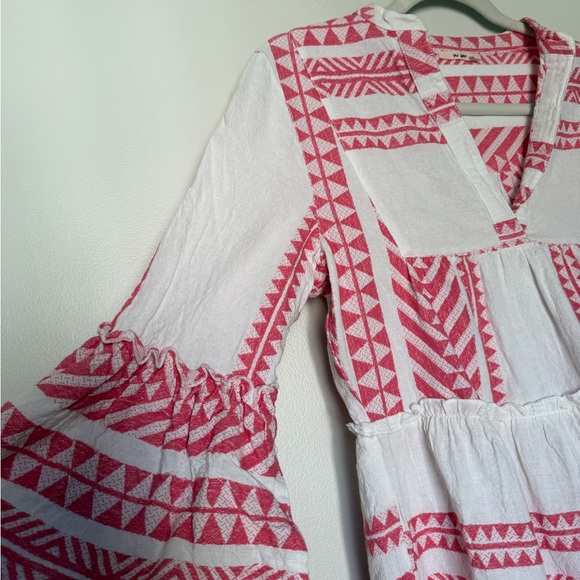 Miami Pink and White Patterned Dress - Picture 6 of 6